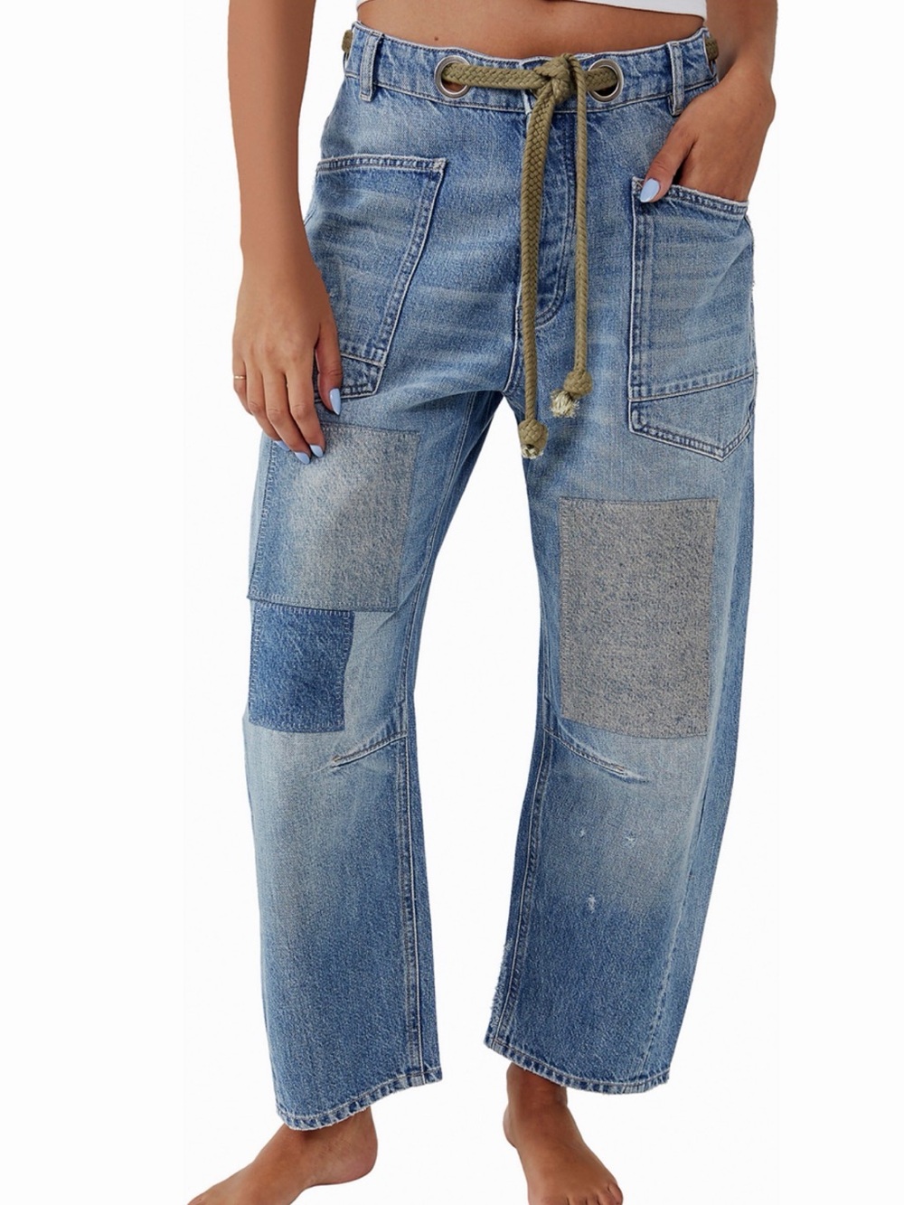 We the Free Moxie pull-on Barrel Jeans $148